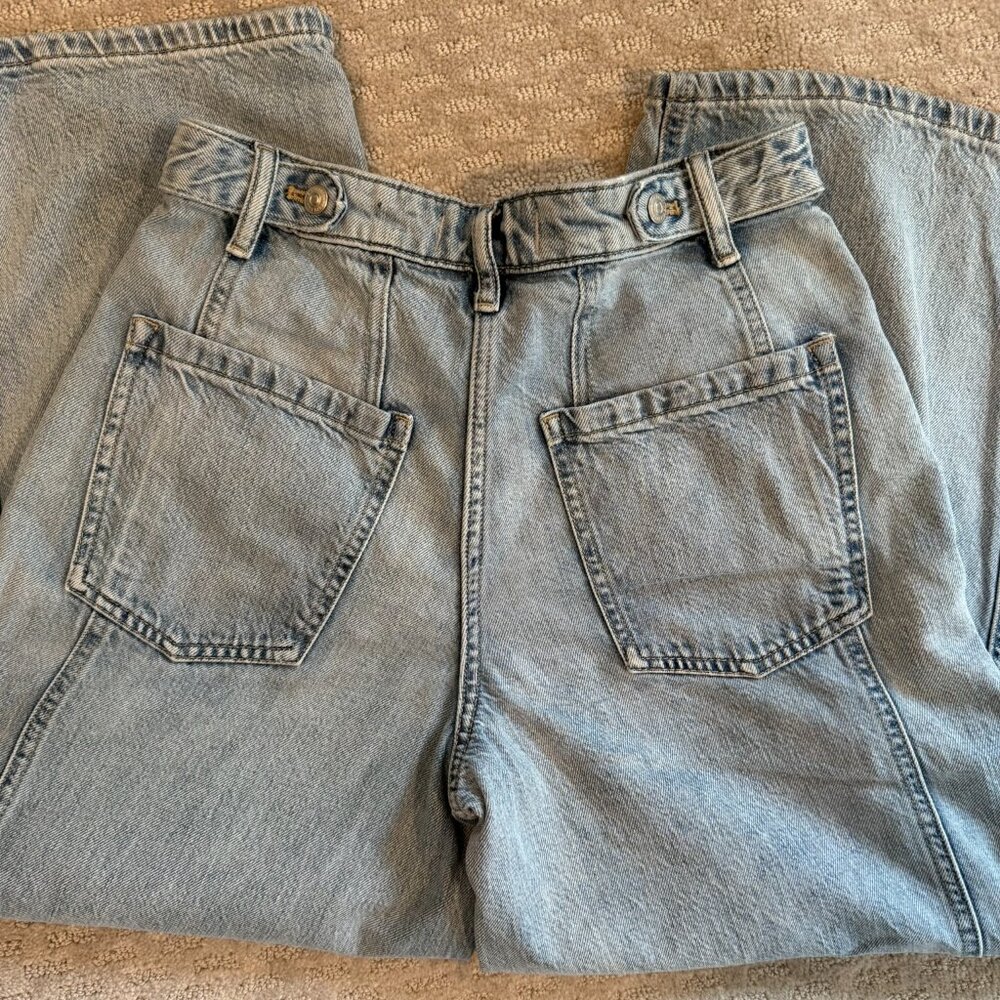 Free People We The Free Folklore Balloon-Leg Jeans - Size 27 - Picture 4 of 12